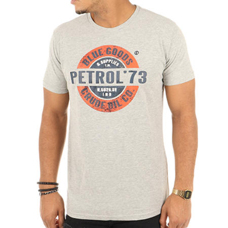 Petrol Industries - Tee Shirt TSR600 Gris Clair Chiné