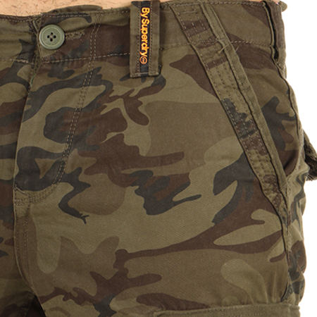 Superdry - Pantalon Cargo Core Lite Vert Kaki Camouflage