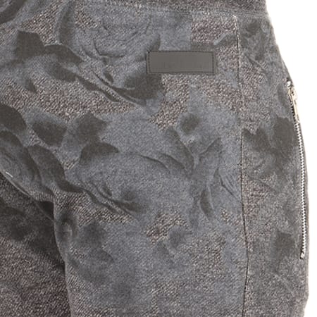 Biaggio Jeans - Pantalon Jogging Kulimas Gris Anthracite Chiné Floral