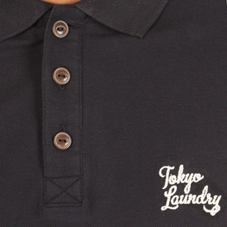 Tokyo Laundry - Polo Manches Courtes Winterfield Noir
