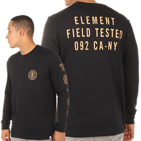 Element - Tee Shirt Manches Longues Cipher Noir