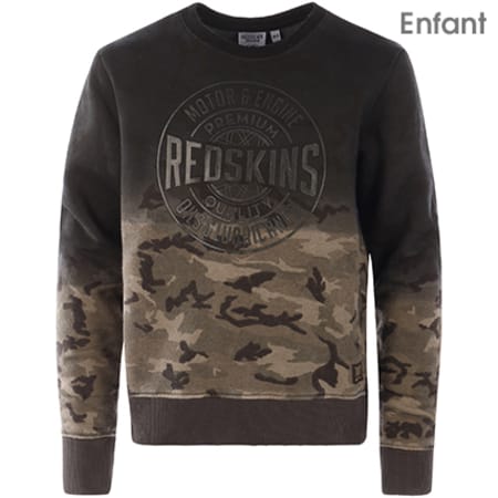Redskins - Sweat Crewneck Enfant Armyhide Camouflage Noir