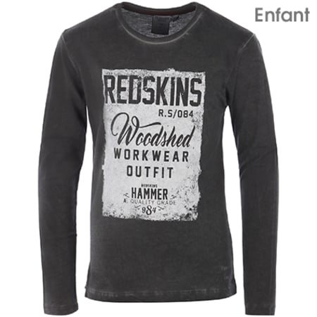 Redskins - Tee Shirt Manches Longues Enfant Hammer Noir