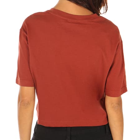 Urban Classics - Tee Shirt Crop Femme TB1555 Rouge Brique