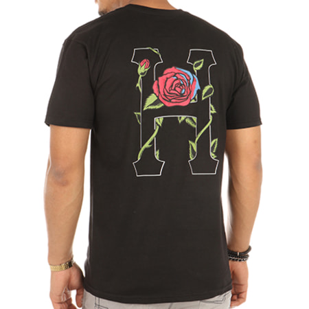 HUF - Tee Shirt Roses Classic Noir Floral