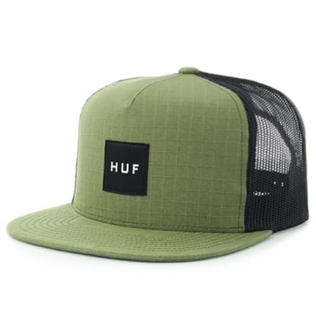 HUF - Casquette Trucker Box Logo Vert Kaki