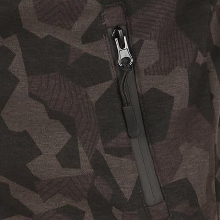 Terance Kole - Veste Zippée Capuche E619 Camouflage Noir 