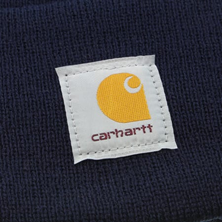 Carhartt - Bonnet Logo A18 Bleu Marine