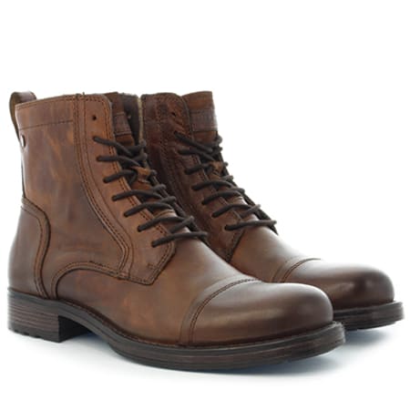 Jack And Jones - Boots Russell Leather Cognac