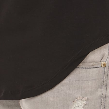 Terance Kole - Tee Shirt Oversize Bande S6061 Noir 