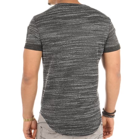 Terance Kole - Tee Shirt Oversize S7154 Noir Chiné