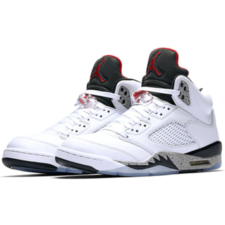 air jordan 5 retro white university red