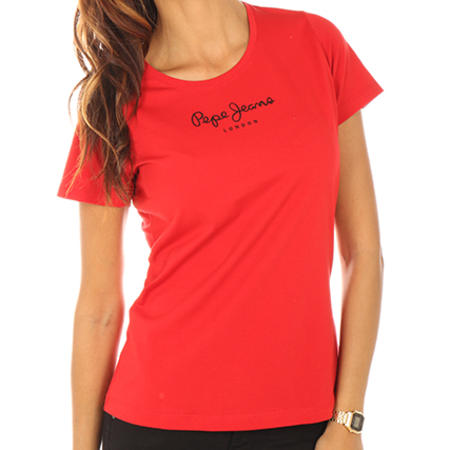 Pepe Jeans - Tee Shirt Femme New Virginia Rouge