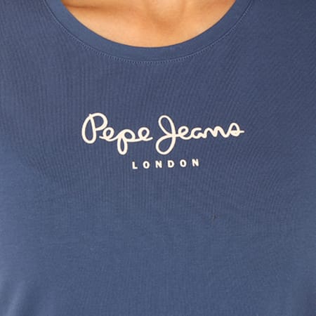 Pepe Jeans - Tee Shirt Femme New Virginia Bleu Marine 