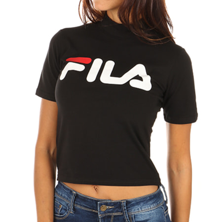 Fila - Tee Shirt Crop Femme Every Turtle 681267 Noir