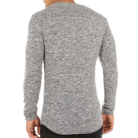 Ikao - Tee Shirt Manches Longues F18018 Gris Anthracite 