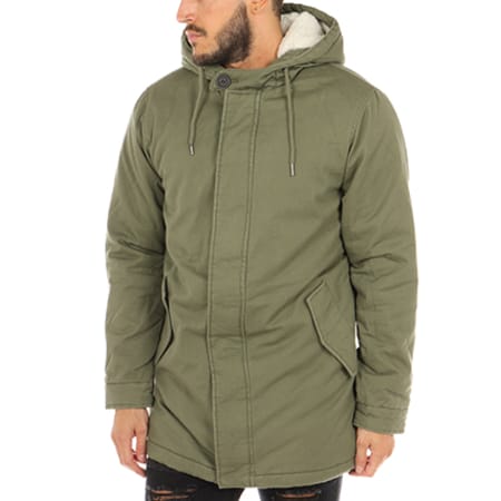 Only And Sons - Parka Anza Teddy Vert Kaki 