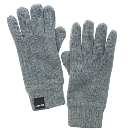 Only And Sons - Gants Classic Gris Chiné