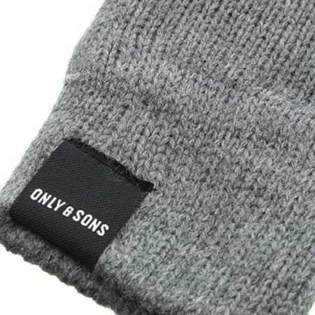 Only And Sons - Gants Classic Gris Chiné
