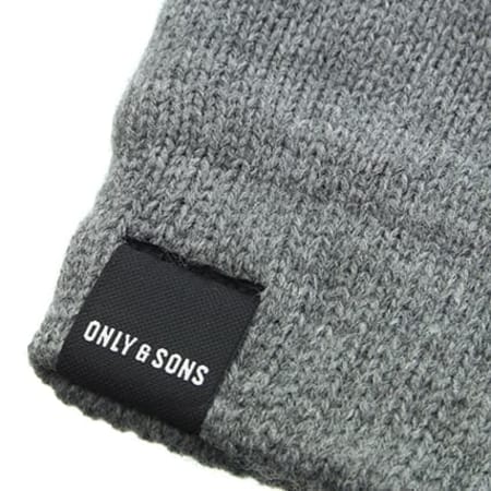 Only And Sons - Mitaines Classic Gris Chiné