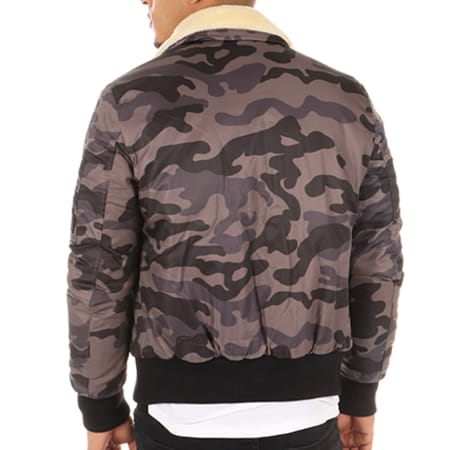 Bombers Original - Bomber Col Mouton Army Camouflage Marron 