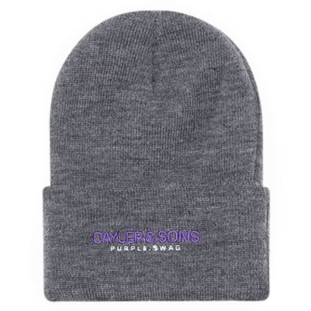 Cayler And Sons - Bonnet Purple Swag Old School Gris Anthracite Chiné