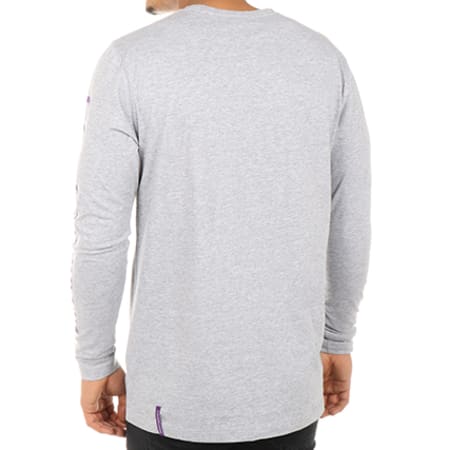 Cayler And Sons - Tee Shirt Manches Longues Purple Swag Gris Chiné