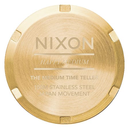 Nixon - Montre Medium Time Teller Light Gold Turquoise