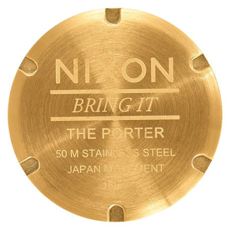 Nixon - Montre Porter Nylon Gold Black