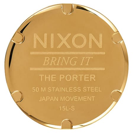 Nixon - Montre Porter Nylon Gold White Red