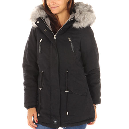 Sixth June Parka Fourrure Femme W2609SOW Noir Gris LaBoutiqueOfficielle