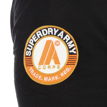 Superdry - Chemise Manches Longues Patchs Brodés SD Army Corps Noir