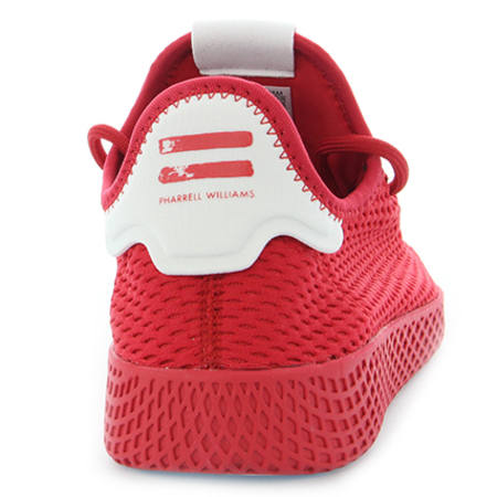Adidas Originals - Baskets Tennis HU Pharrell Williams BY8720 Scarlet Footwear White
