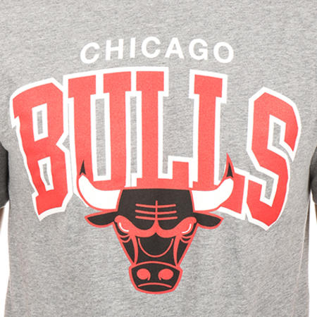 Mitchell and Ness - Tee Shirt Team Arch Tailored NBA Chicago Bulls Gris Chiné