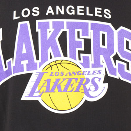 Mitchell and Ness - Tee Shirt Team Arch Traditional NBA Los Angeles Lakers Noir