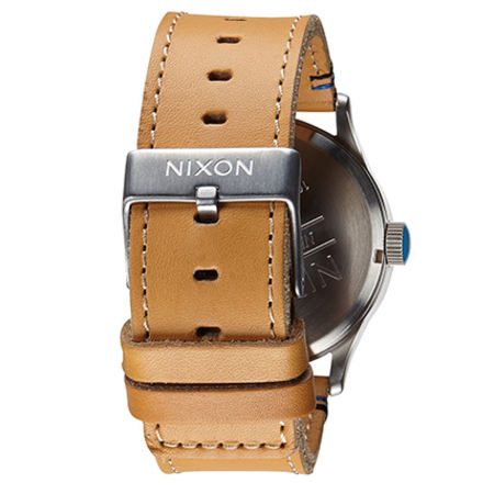 Nixon - Montre Sentry Leather Natural Black