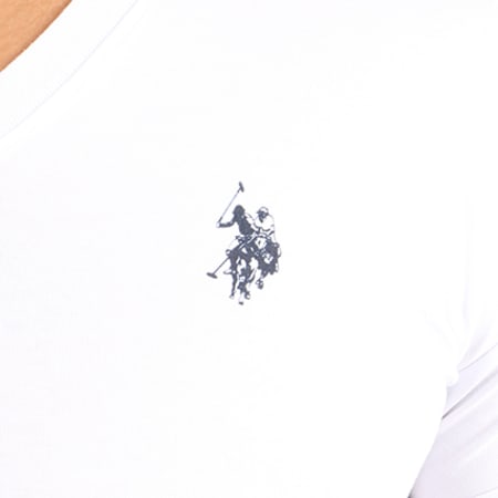 US Polo ASSN - Lot De 2 Tee Shirts Basic V-Neck Blanc