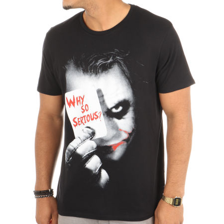 DC Comics - Tee Shirt Why So Serious Noir