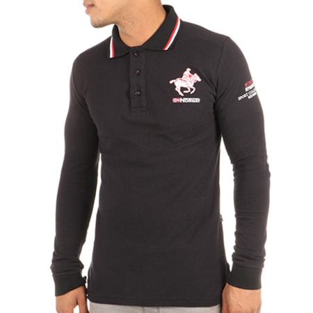 Geographical Norway - Polo Manches Longues Kouros Noir