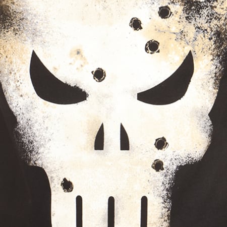 Marvel - Tee Shirt Gunshot Skull Noir