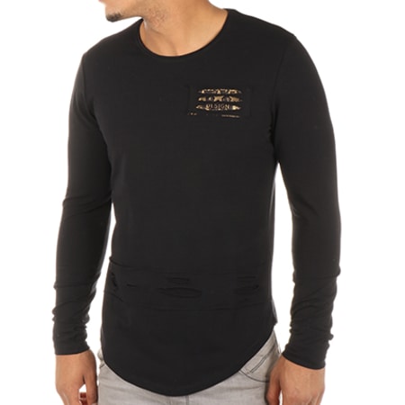 Paname Brothers - Tee Shirt Manches Longues Oversize Toly Noir
