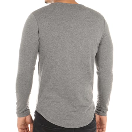 Paname Brothers - Tee Shirt Manches Longues Oversize Gris Chiné