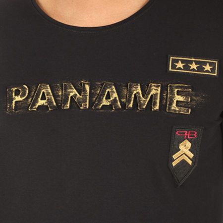 Paname Brothers - Tee Shirt Manches Longues Oversize Patchs Brodés Tovy Noir