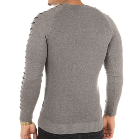 Paname Brothers - Pull Pavy Gris Chiné