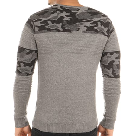 Paname Brothers - Pull Passy Gris Noir Camouflage