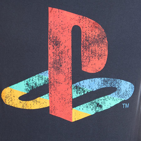 Playstation - Tee Shirt Logo Bleu Marine