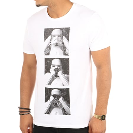 Star Wars - Tee Shirt Three Trooper Blanc