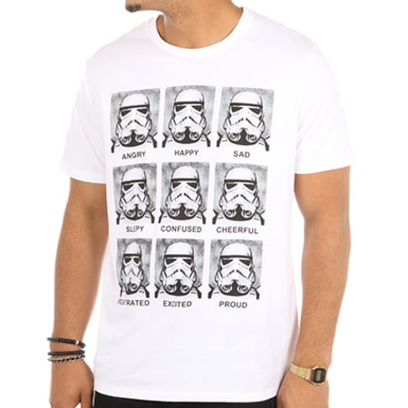 Star Wars - Tee Shirt Stormtrooper Emotions Blanc