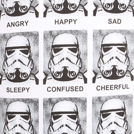 Star Wars - Tee Shirt Stormtrooper Emotions Blanc