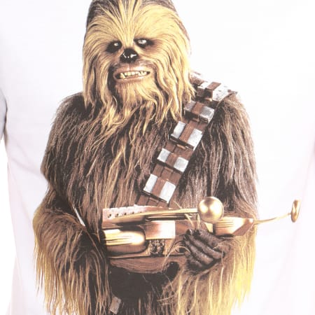 Star Wars - Tee Shirt Chewie With Gun Blanc
